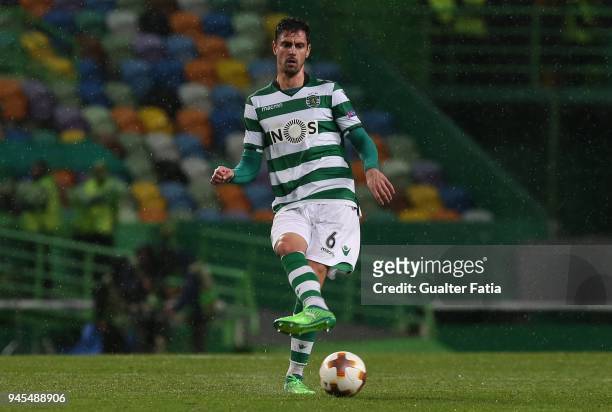 Sporting CP defender Andre Pinto from Portugal in action during the UEFA Europa League Quarter Final Leg Two match between Sporting CP and Club...