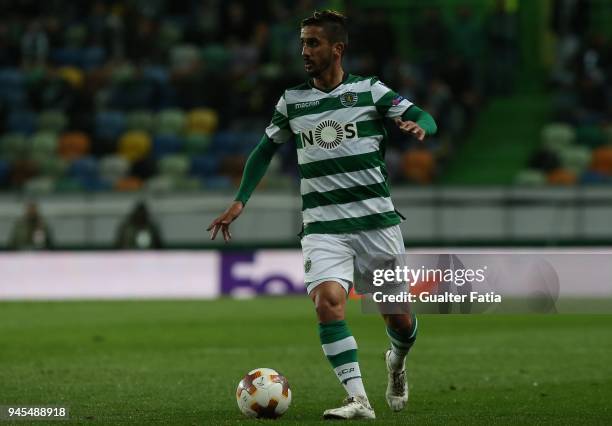 Sporting CP forward Ruben Ribeiro from Portugal in action during the UEFA Europa League Quarter Final Leg Two match between Sporting CP and Club...