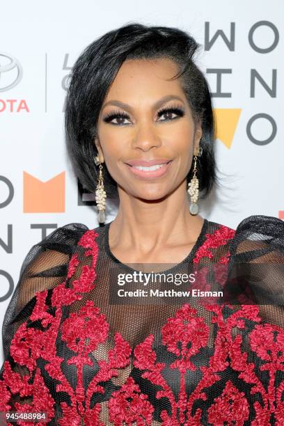 Newscaster Harris Faulkner attends the 2018 Women In The World Summit at Lincoln Center on April 12, 2018 in New York City.