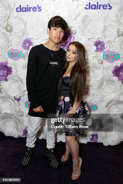 Sebastian Topete and Danielle Cohn attends Claire's Dream Big Awards at the Beverly Hills Hotel on April 12, 2018 in Beverly Hills, California.