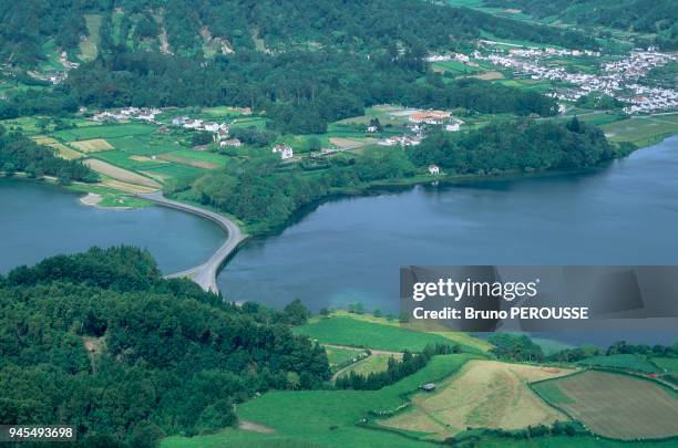 Dans la caldeira de Sete Cidades. Dans la caldeira de Sete Cidades.