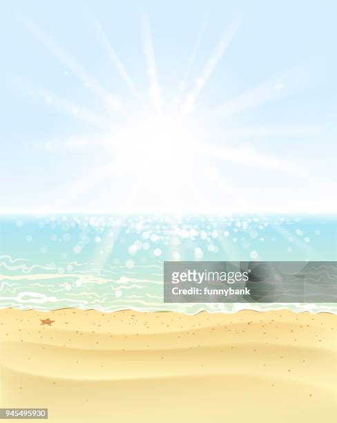 bright beach - gravel stock illustrations