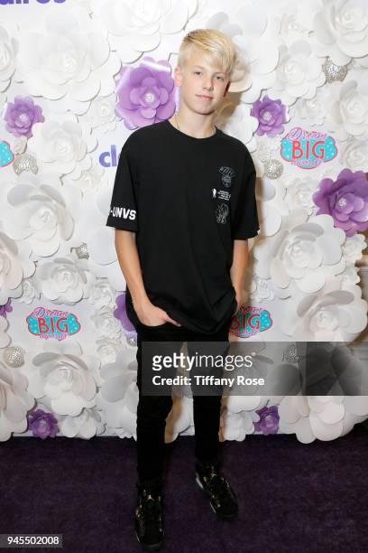 Carson Lueders attends Claire's Dream Big Awards at the Beverly Hills Hotel on April 12, 2018 in Beverly Hills, California.