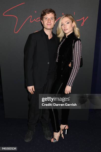 Dominic Jones and Clara Paget attend as Giorgio Armani hosts trunk show at the Giorgio's London event to celebrate the opening of the new Giorgio...