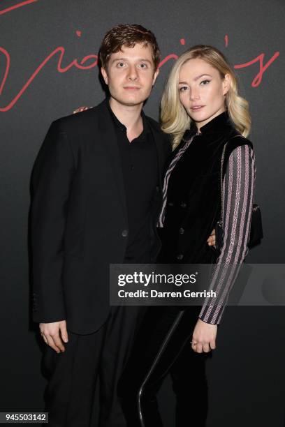 Dominic Jones and Clara Paget attend as Giorgio Armani hosts trunk show at the Giorgio's London event to celebrate the opening of the new Giorgio...