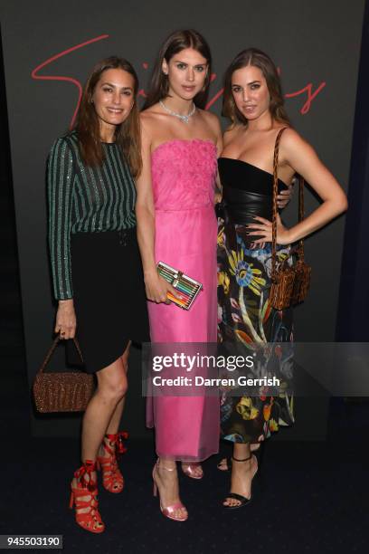 Yasmin Le Bon, Sabrina Percy and Amber Le Bon attend as Giorgio Armani hosts trunk show at the Giorgio's London event to celebrate the opening of the...