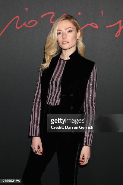 Clara Paget attends as Giorgio Armani hosts trunk show at the Giorgio's London event to celebrate the opening of the new Giorgio Armani and...