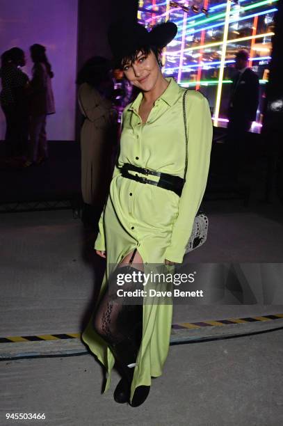 Eliza Cummings attends the FENDI FF Reloaded Experience on April 12, 2018 in London, England.