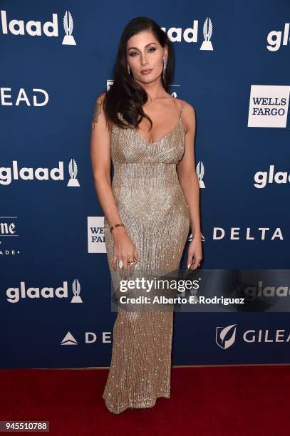 Trace Lysette attends the 29th Annual GLAAD Media Awards at The Beverly Hilton Hotel on April 12, 2018 in Beverly Hills, California.