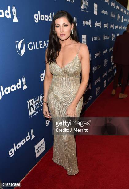Trace Lysette attends the 29th Annual GLAAD Media Awards at The Beverly Hilton Hotel on April 12, 2018 in Beverly Hills, California.