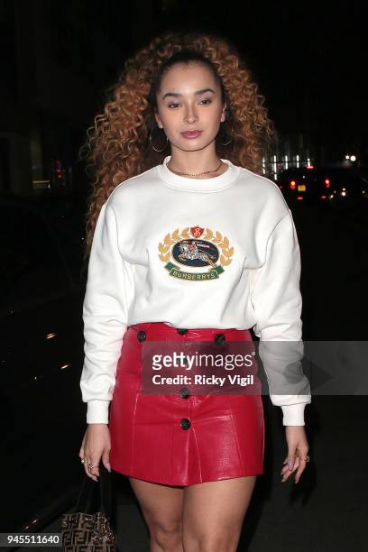 Ella Eyre seen attending Fendi Reloaded - launch party at Lost Rivers on April 12, 2018 in London, England.