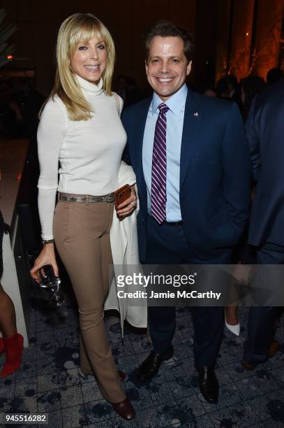 Marla Maples and Anthony Scaramucci attend The Hollywood Reporter's Most Powerful People In Media 2018 at The Pool on April 12, 2018 in New York City.