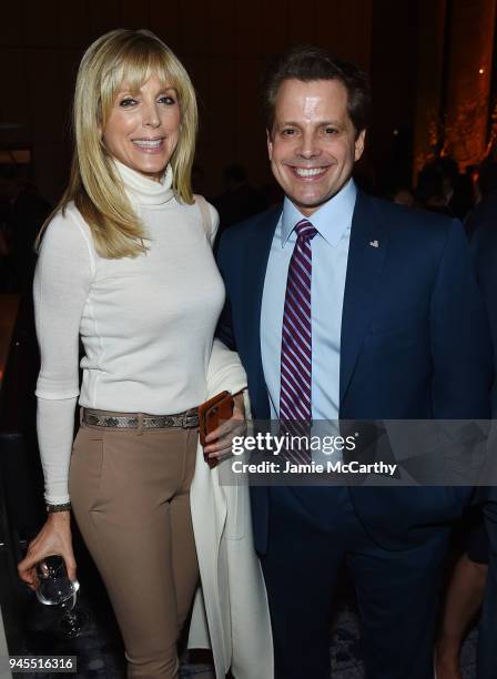 Marla Maples and Anthony Scaramucci attend The Hollywood Reporter's Most Powerful People In Media 2018 at The Pool on April 12, 2018 in New York City.