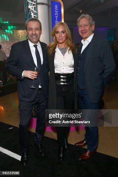 Jean Jacques Sebbag, Sonja Morgan and Anthony Castelli attend Swarovskis Times Square Celebration at Hudson Mercantile, honoring the brands most...