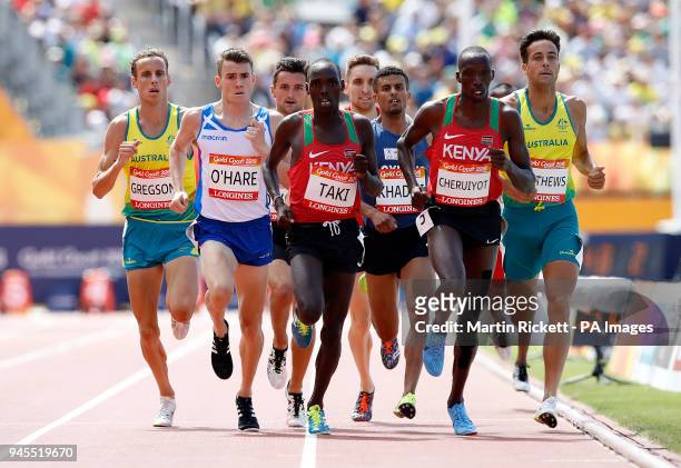 Scotland's Chris O'Hare competes in the Men's 1500m Round 1 - Heat 1 at the Carrara Stadium during day nine of the 2018 Commonwealth Games in the...