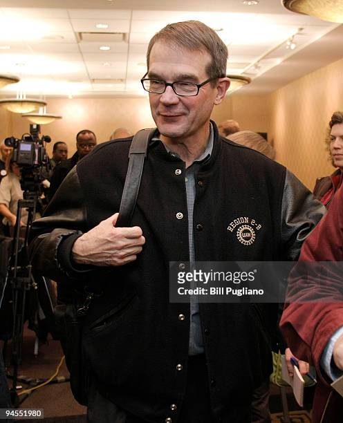 United Auto Workers Vice President Bob King walks out at the end of a press conference where UAW President Ron Gettelfinger and the UAW...