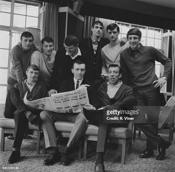 West Bromwich Albion FC soccer players spending time together in an hotel, UK, 3rd April 1968.