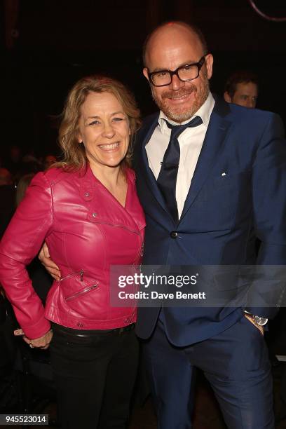 Sarah Beeny and Alex Proud attend the grand opening of Proud Embankment on April 12, 2018 in London, England.