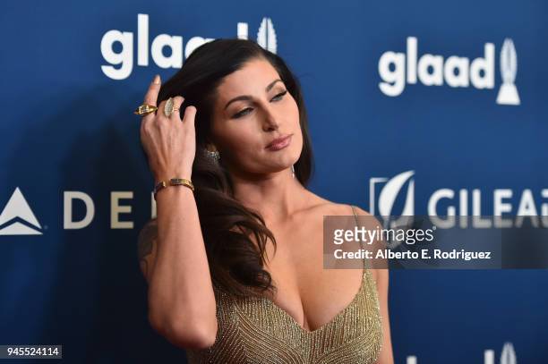 Trace Lysette attends the 29th Annual GLAAD Media Awards at The Beverly Hilton Hotel on April 12, 2018 in Beverly Hills, California.