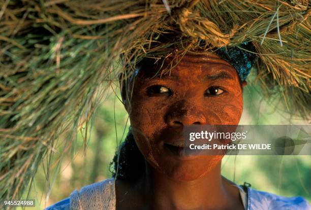 PORTRAIT DE FEMME, ZOULOULAND, REGION DU NATAL, AFRIQUE DU SUD.