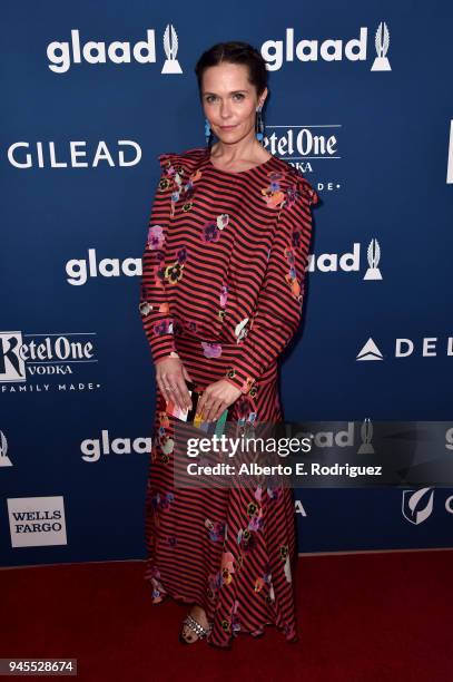 Katie Aselton attends the 29th Annual GLAAD Media Awards at The Beverly Hilton Hotel on April 12, 2018 in Beverly Hills, California.