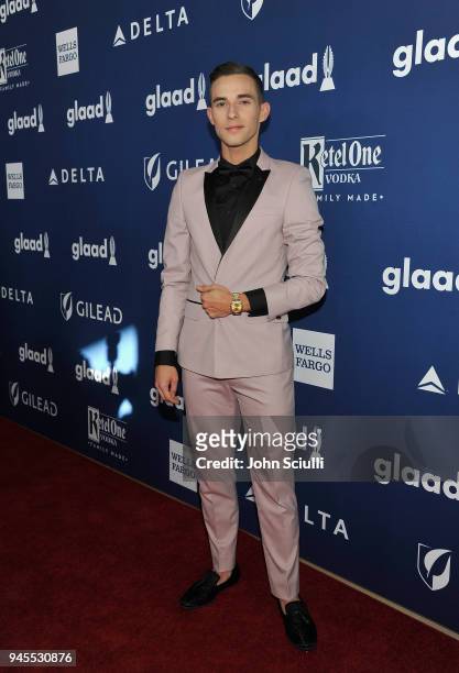 Olympic figure skater Adam Rippon celebrates achievements in LGBTQ community at the 29th Annual GLAAD Media Awards Los Angeles, in partnership with...