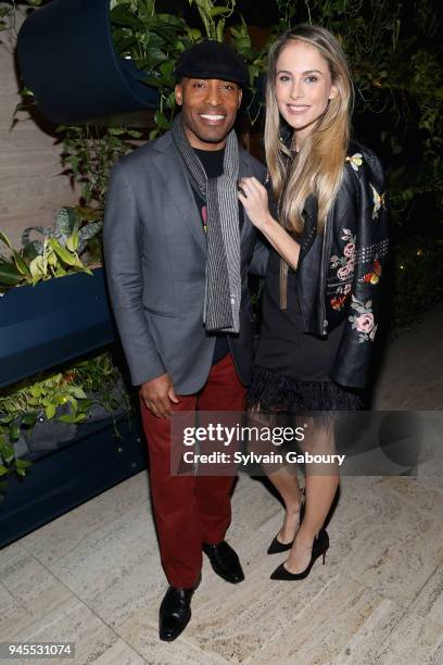 Football player Tiki Barber and wife Traci Lynn Johnson attend The Hollywood Reporter's Most Powerful People In Media 2018 at The Pool on April 12,...