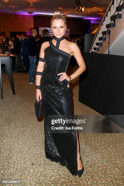 German actress and singer Valentina Pahde during the Echo Award after show party at Palais am Funkturm on April 12, 2018 in Berlin, Germany.