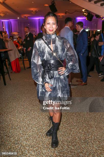 German actress Minh-Khai Phan-Thi during the Echo Award after show party at Palais am Funkturm on April 12, 2018 in Berlin, Germany.