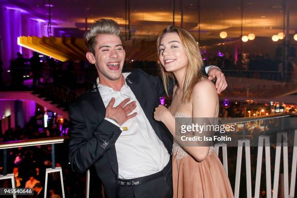 Daniele Negroni and girlfriend Tina Neumann during the Echo Award after show party at Palais am Funkturm on April 12, 2018 in Berlin, Germany.
