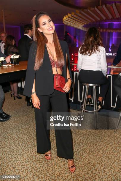 Bachelorette Jessica Paszka during the Echo Award after show party at Palais am Funkturm on April 12, 2018 in Berlin, Germany.