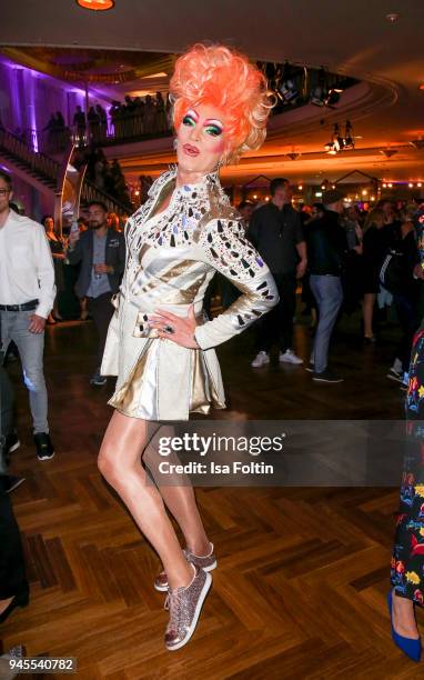 Drag Queen Olivia Jones during the Echo Award after show party at Palais am Funkturm on April 12, 2018 in Berlin, Germany.