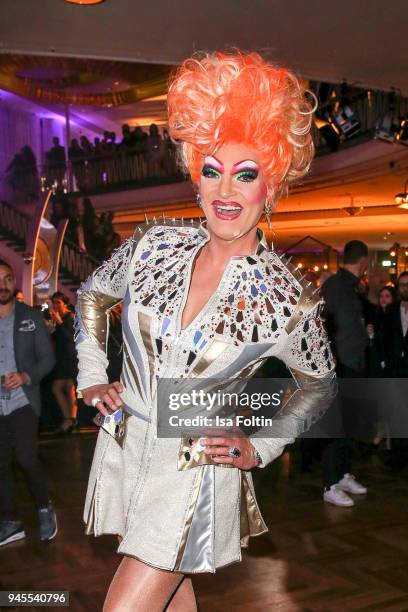 Drag Queen Olivia Jones during the Echo Award after show party at Palais am Funkturm on April 12, 2018 in Berlin, Germany.