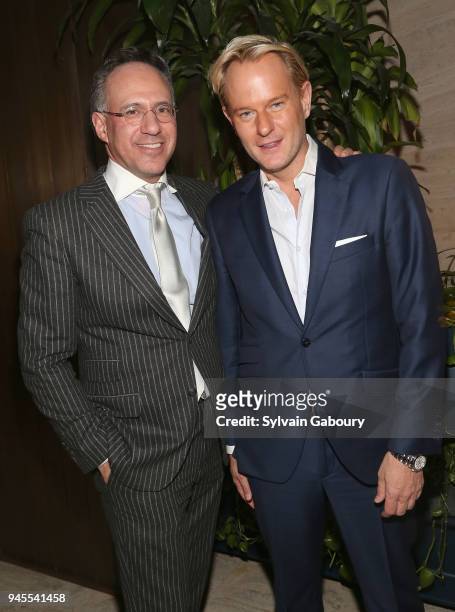 Andrew Saffir and Daniel Benedict attend The Hollywood Reporter's Most Powerful People In Media 2018 at The Pool on April 12, 2018 in New York City.