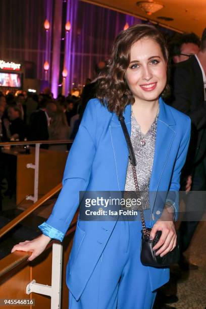 German-Canadian singer Alice Merton during the Echo Award after show party at Palais am Funkturm on April 12, 2018 in Berlin, Germany.