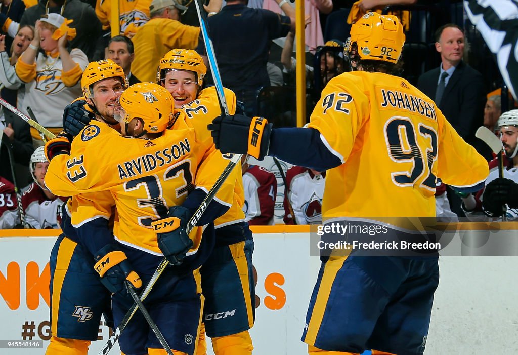 Colorado Avalanche v Nashville Predators - Game One