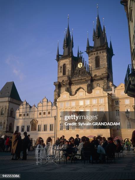 Tyn Cathedral on Star? metso . Prague. Czech Republic cathedrale ND de Tyn sur Star? Metso . Prague. Republique tch?que.