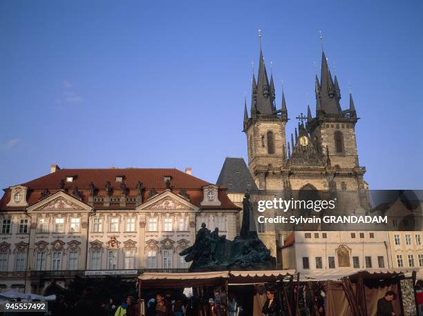 Tyn Cathedral on Star? metso . Prague. Czech Republic cathedrale ND de Tyn sur Star? Metso . Prague. Republique tch?que.