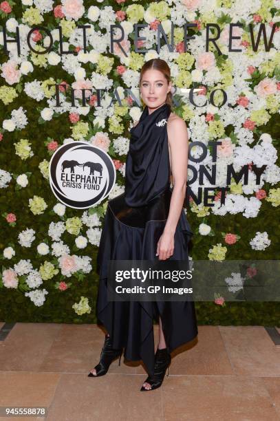 Global Ambassador of Knot On My Planet Doutzen Kroes attends the Holt Renfrew Knot On My Planet Gala held at the AGO on April 12, 2018 in Toronto,...