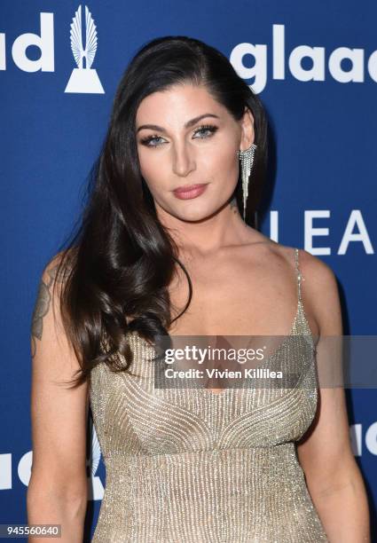 Trace Lysette attends the 29th Annual GLAAD Media Awards at The Beverly Hilton Hotel on April 12, 2018 in Beverly Hills, California.