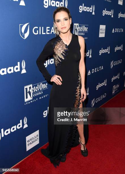 Ana Fernandez attends the 29th Annual GLAAD Media Awards at The Beverly Hilton Hotel on April 12, 2018 in Beverly Hills, California.