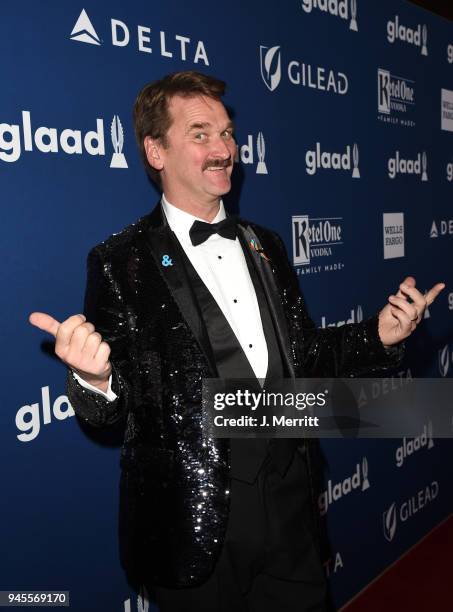 Pete Gardner attends the 29th Annual GLAAD Media Awards at The Beverly Hilton Hotel on April 12, 2018 in Beverly Hills, California.