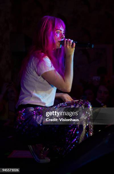 Girli, otherwise known as Milly Toomey, performs at the Deaf Institute on April 8, 2018 in Manchester, England.