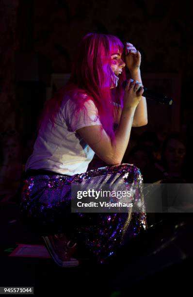 Girli, otherwise known as Milly Toomey, performs at the Deaf Institute on April 8, 2018 in Manchester, England.