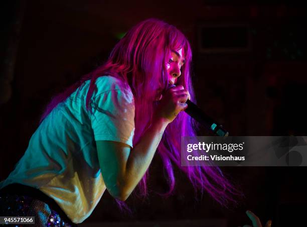 Girli, otherwise known as Milly Toomey, performs at the Deaf Institute on April 8, 2018 in Manchester, England.