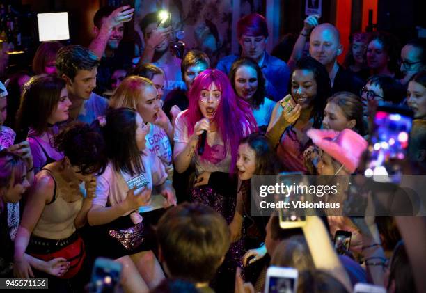 Girli, otherwise known as Milly Toomey, performs at the Deaf Institute on April 8, 2018 in Manchester, England.