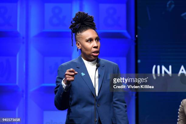 Lena Waithe accepts Outstanding Individual Epsiode for 'Master of None' onstage at the 29th Annual GLAAD Media Awards at The Beverly Hilton Hotel on...