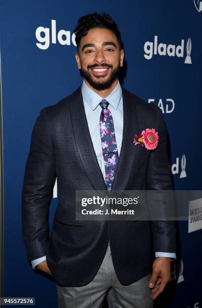 Laith Ashley attends the 29th Annual GLAAD Media Awards at The Beverly Hilton Hotel on April 12, 2018 in Beverly Hills, California.