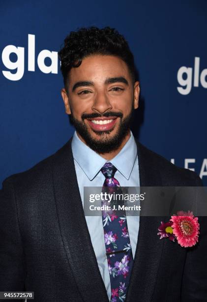 Laith Ashley attends the 29th Annual GLAAD Media Awards at The Beverly Hilton Hotel on April 12, 2018 in Beverly Hills, California.