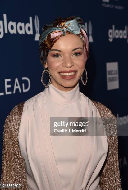 Blair Imani attends the 29th Annual GLAAD Media Awards at The Beverly Hilton Hotel on April 12, 2018 in Beverly Hills, California.